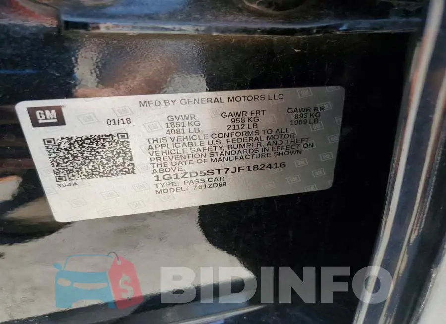 1G1ZD5ST7JF182416 Photo# 12