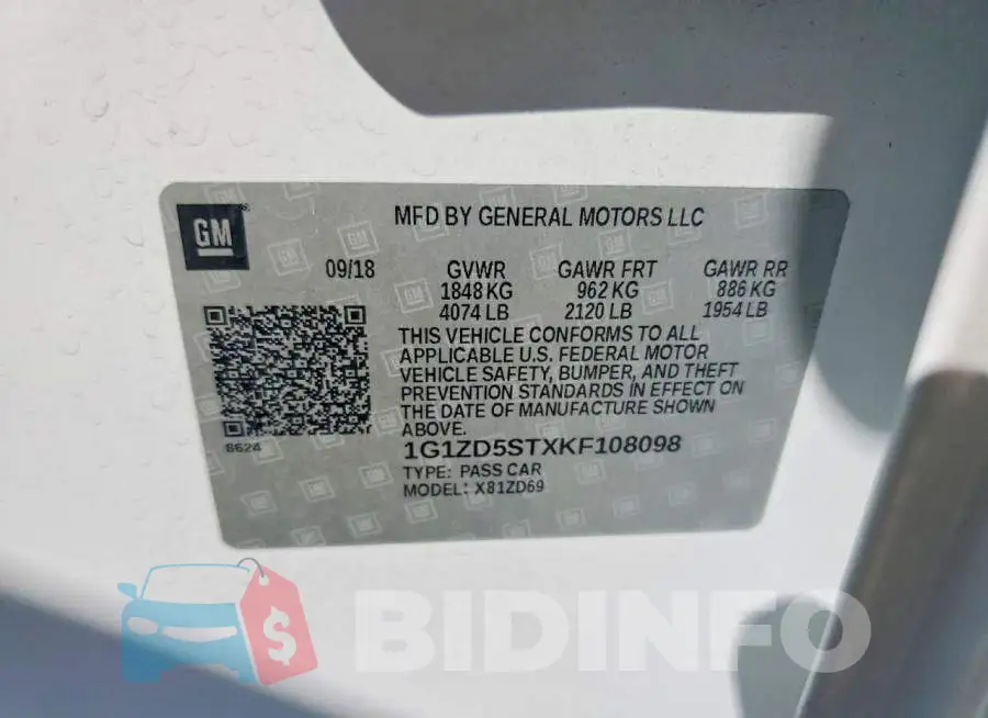 1G1ZD5STXKF108098 Photo# 12
