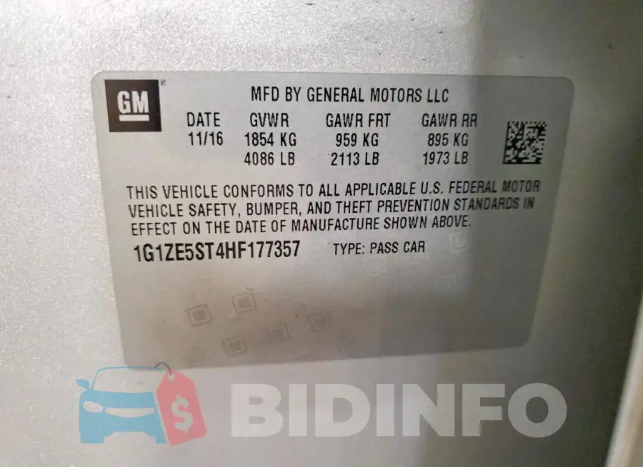 1G1ZE5ST4HF177357 Photo# 12
