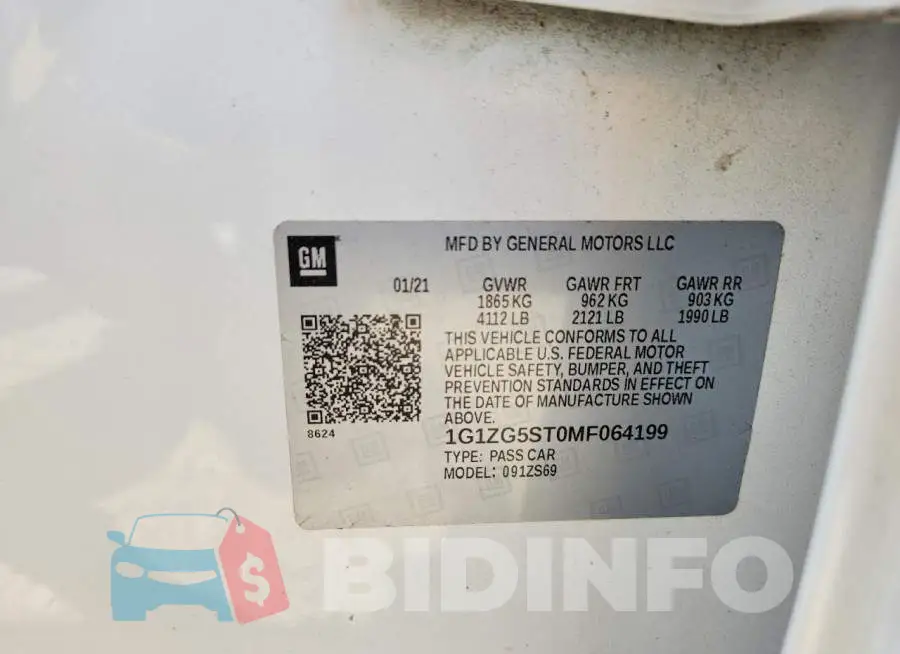 1G1ZG5ST0MF064199 Photo# 12
