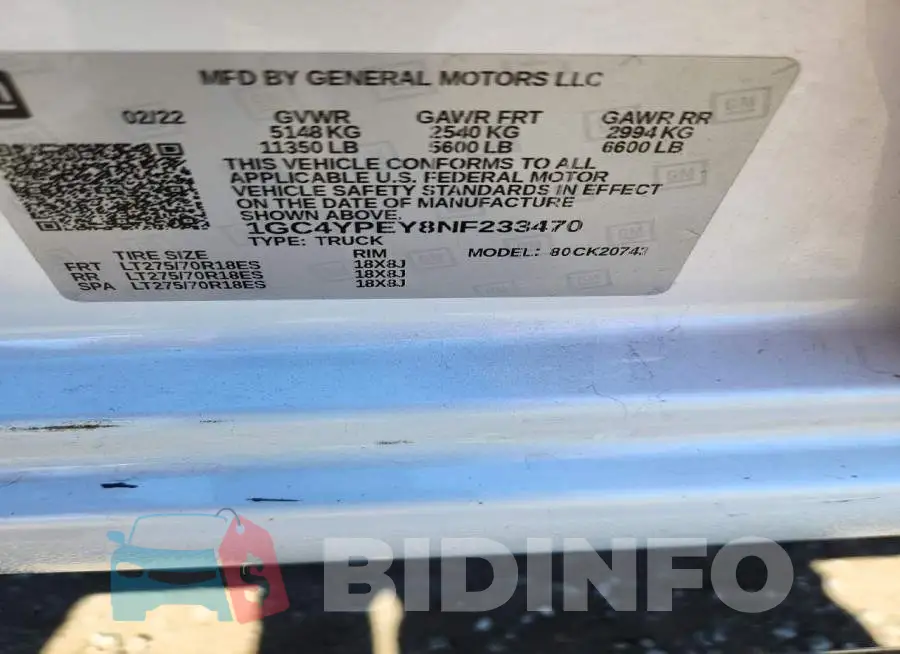 1GC4YPEY8NF233470 Photo# 12