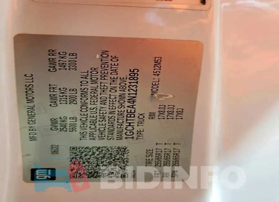 1GCHTBEA4N1231895 Photo# 12