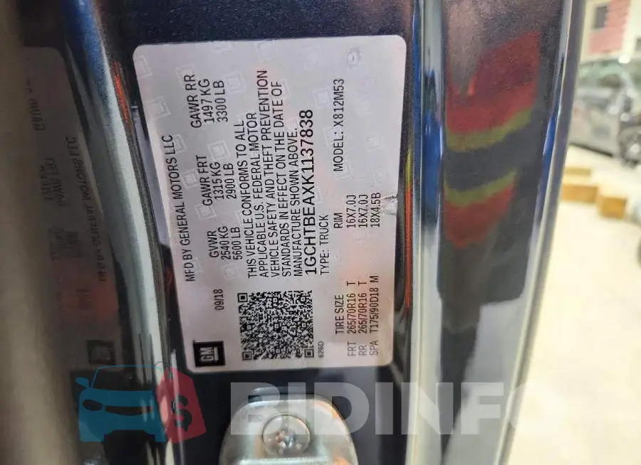 1GCHTBEAXK1137838 Photo# 12