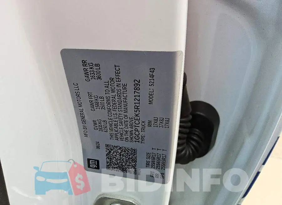 1GCPTCEK5R1217892 Photo# 13