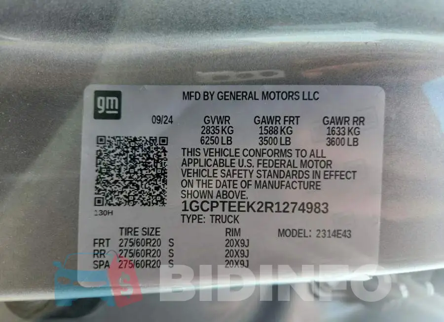 1GCPTEEK2R1274983 Photo# 12