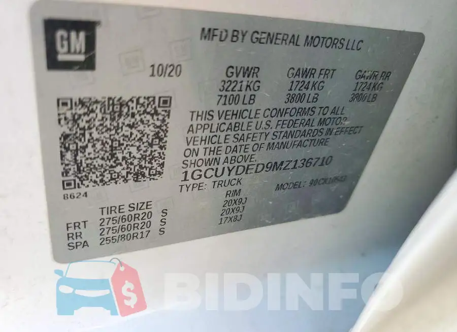 1GCUYDED9MZ136710 Photo# 12