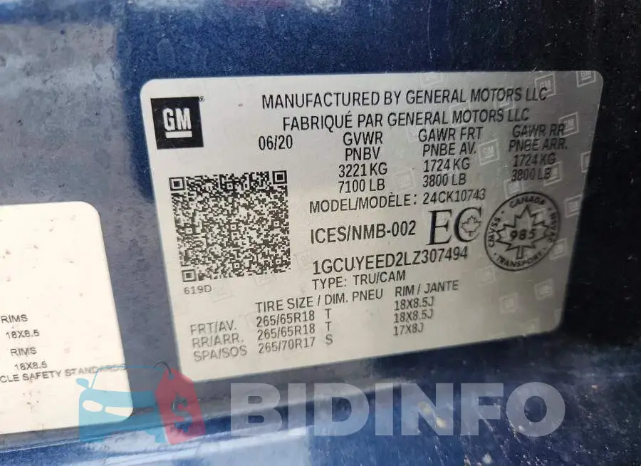 1GCUYEED2LZ307494 Photo# 12