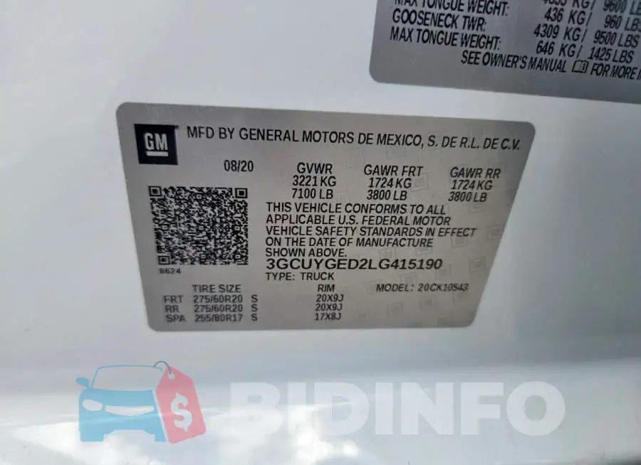 3GCUYGED2LG415190 Photo# 12