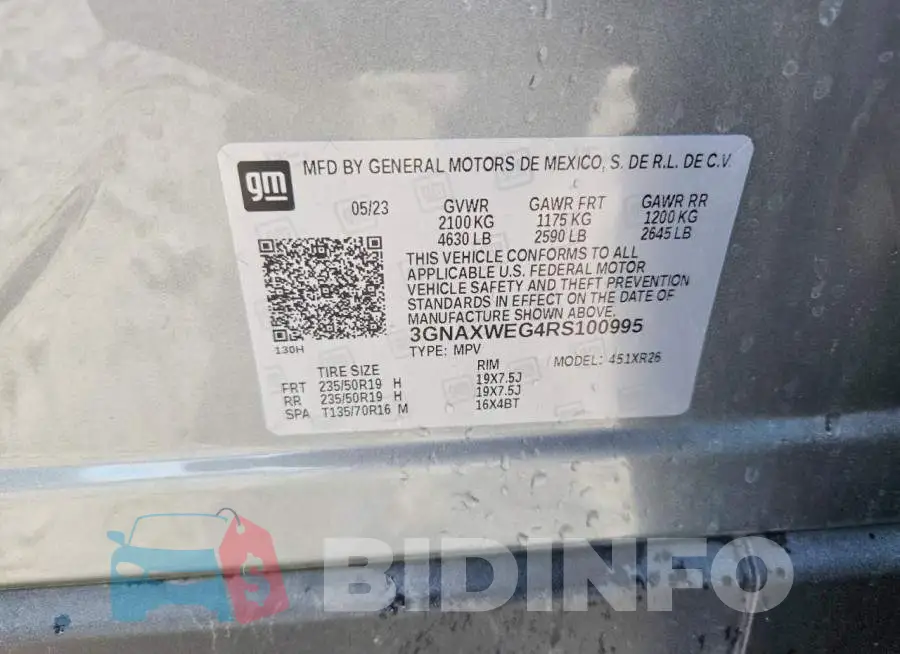 3GNAXWEG4RS100995 Photo# 14