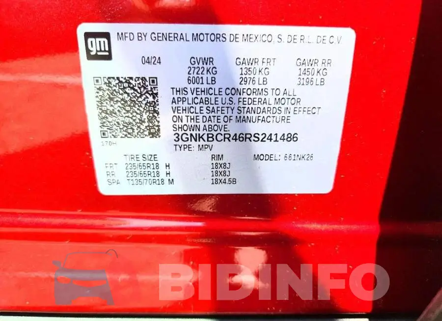 3GNKBCR46RS241486 Photo# 13