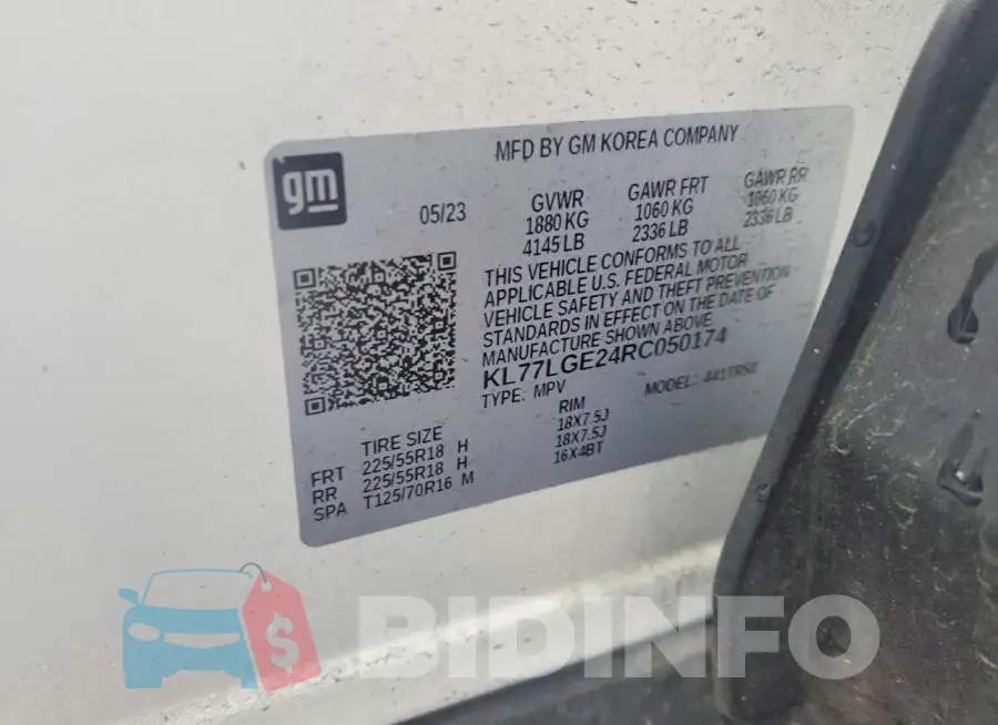 KL77LGE24RC050174 Photo# 13