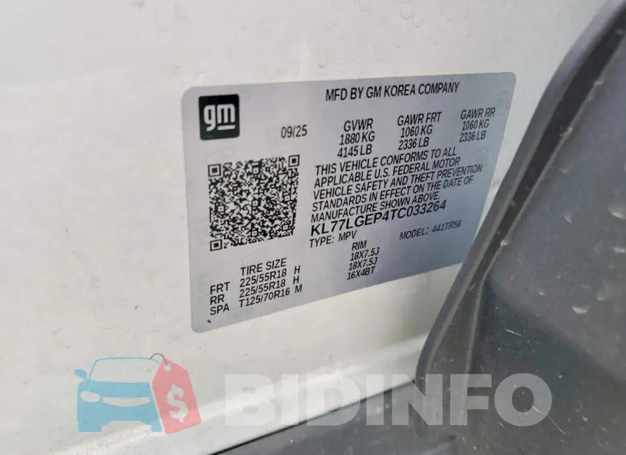 KL77LGEP4TC033264 Photo# 13