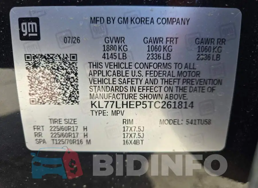 KL77LHEP5TC261814 Photo# 14