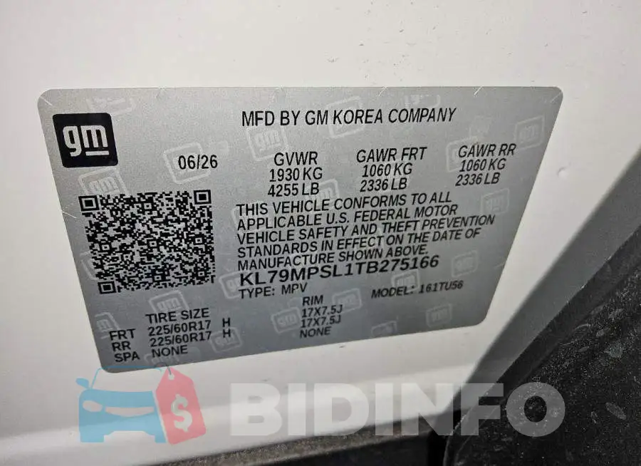 KL79MPSL1TB275166 Photo# 13