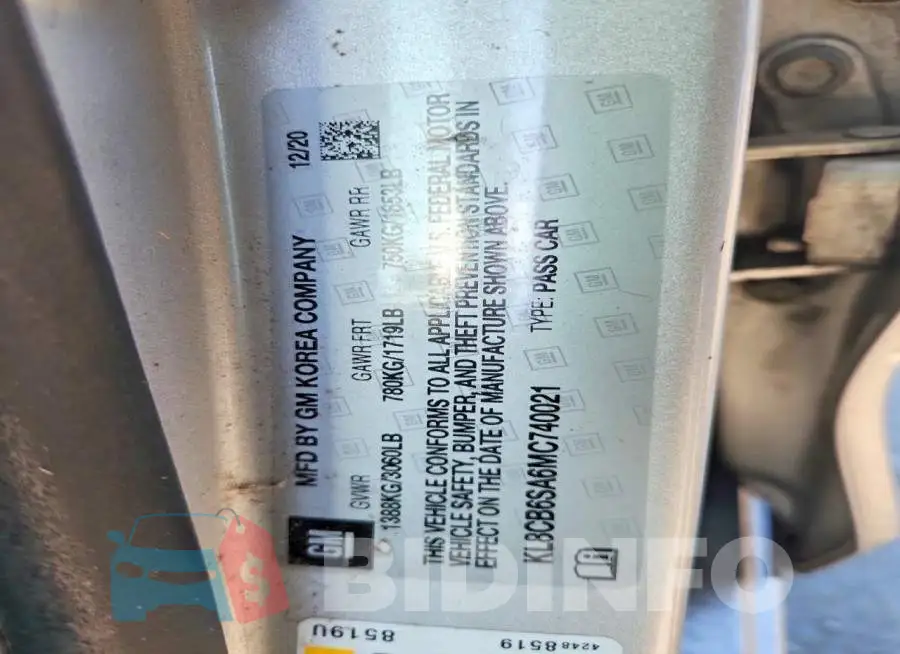 KL8CB6SA6MC740021 Photo# 12