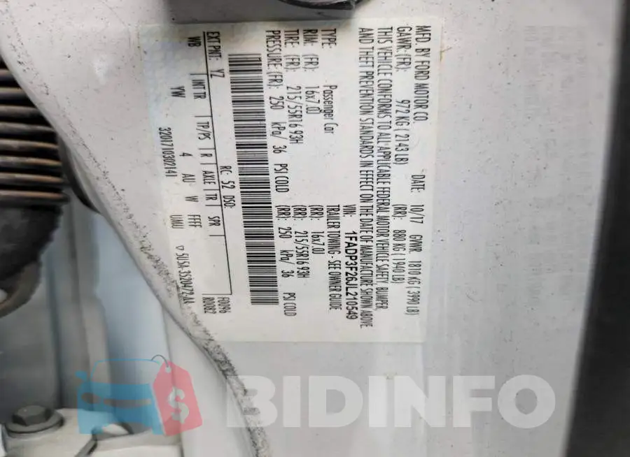 1FADP3F26JL210549 Photo# 12