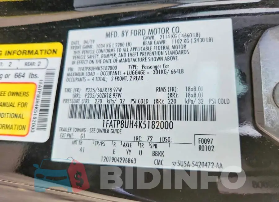 1FATP8UH4K5182000 Photo# 12