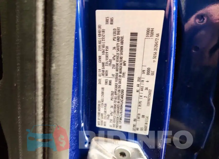 1FMCU9J99KUC49200 Photo# 13