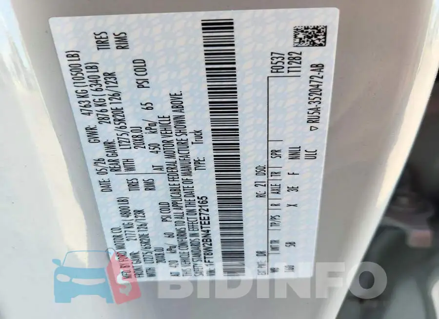 1FT8W2BN4TEE72165 Photo# 12