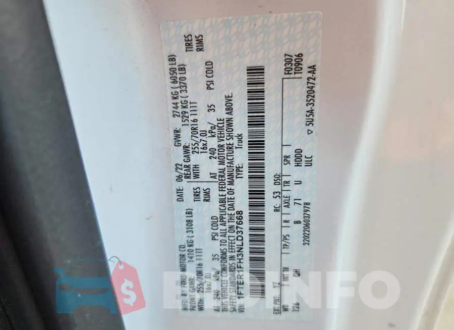 1FTER1FH3NLD37668 Photo# 12