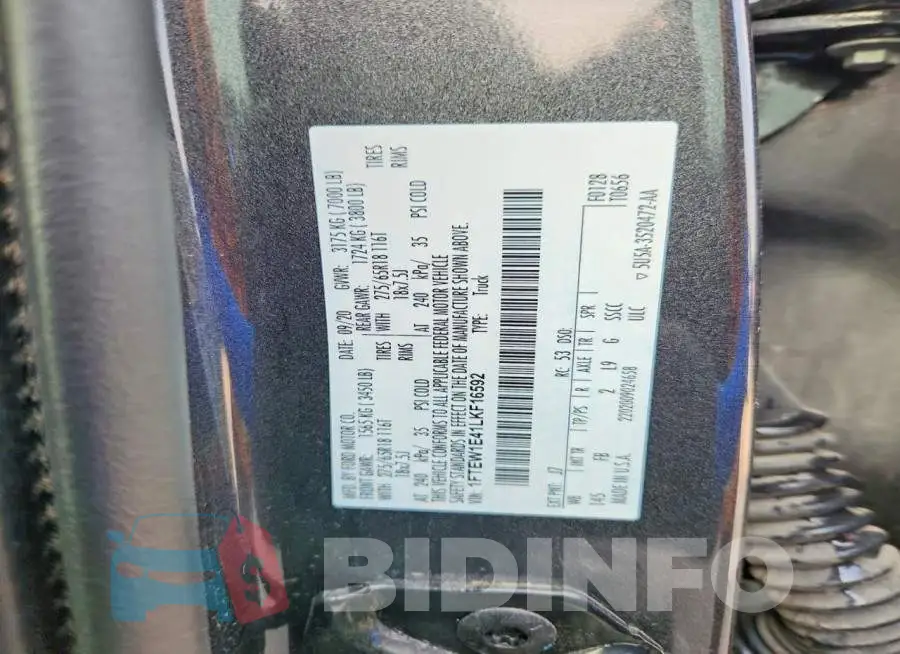 1FTEW1E41LKF16592 Photo# 12