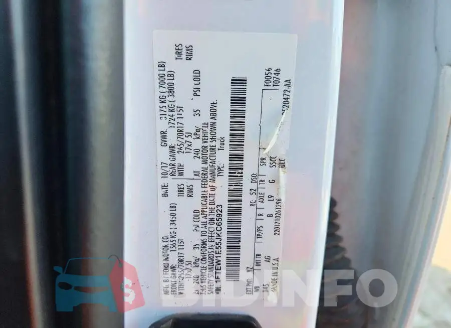 1FTEW1E55JKC65923 Photo# 12