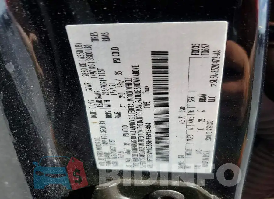 1FTEW1E86HFB12464 Photo# 13