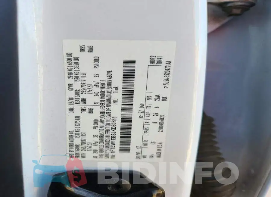 1FTEW1EB3JKD60888 Photo# 13