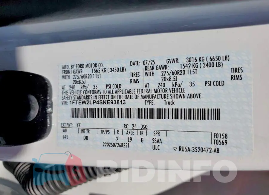 1FTEW2LP4SKE93813 Photo# 13