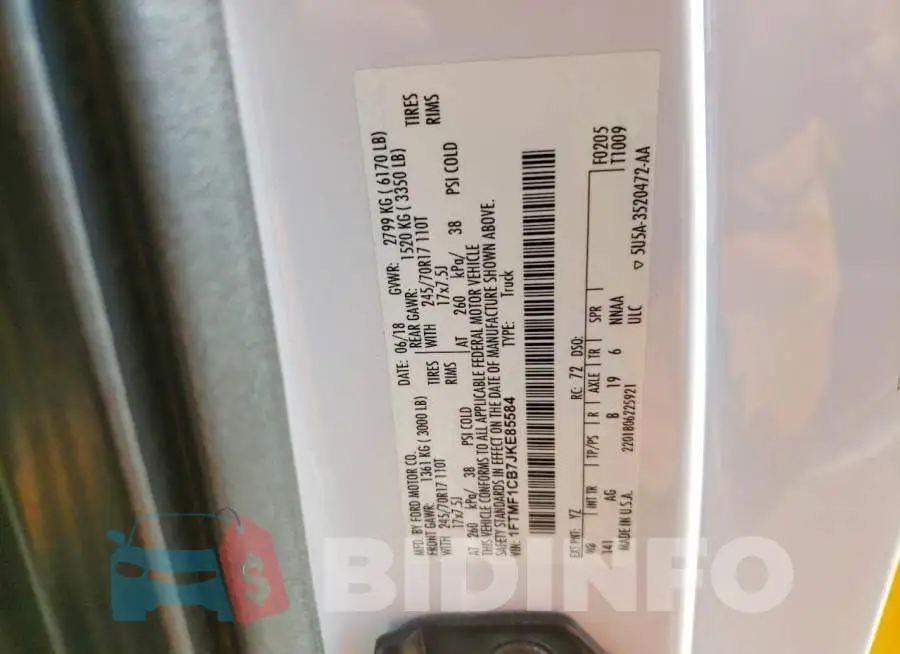 1FTMF1CB7JKE85584 Photo# 12