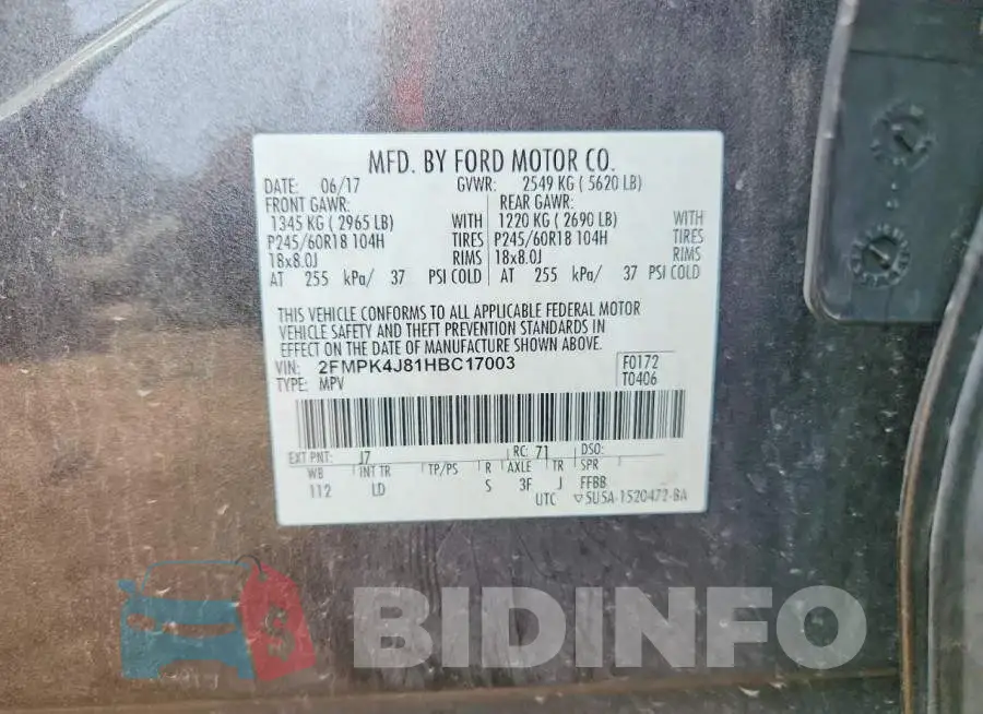 2FMPK4J81HBC17003 Photo# 12
