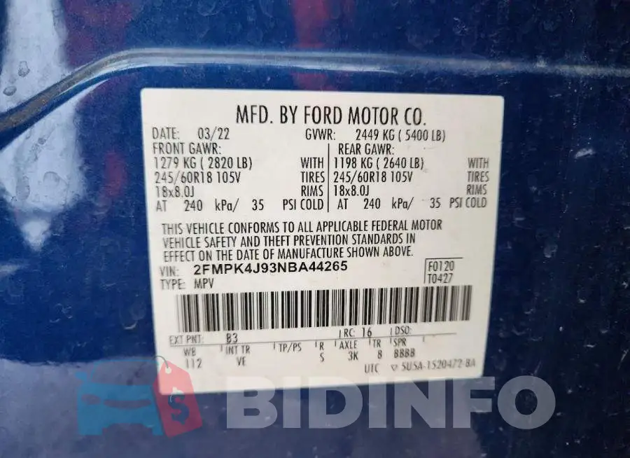 2FMPK4J93NBA44265 Photo# 13