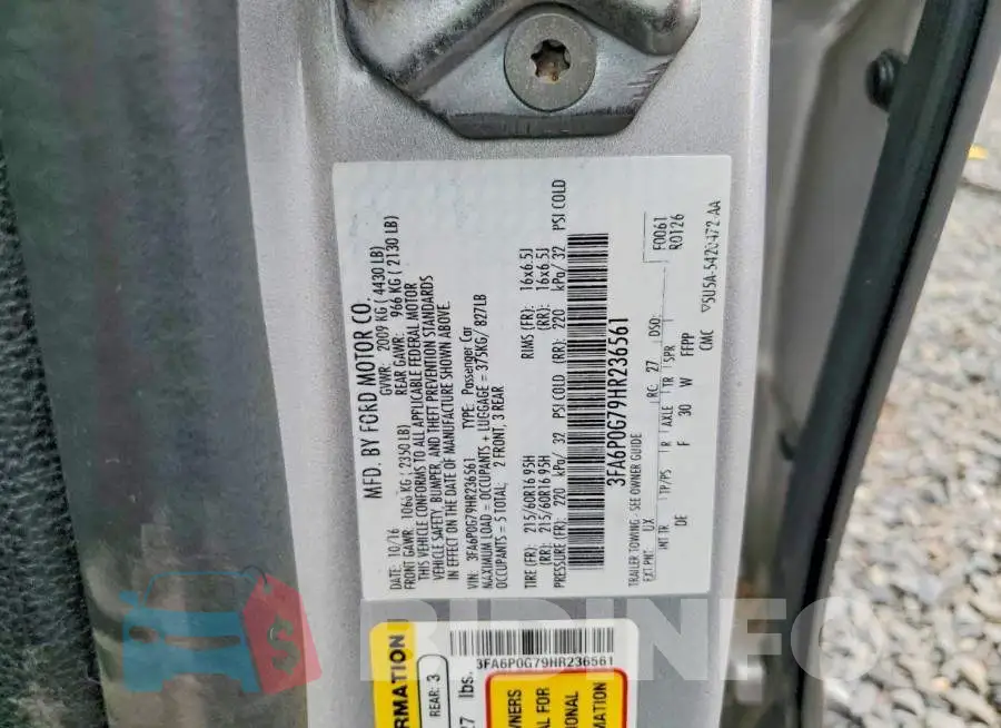 3FA6P0G79HR236561 Photo# 12