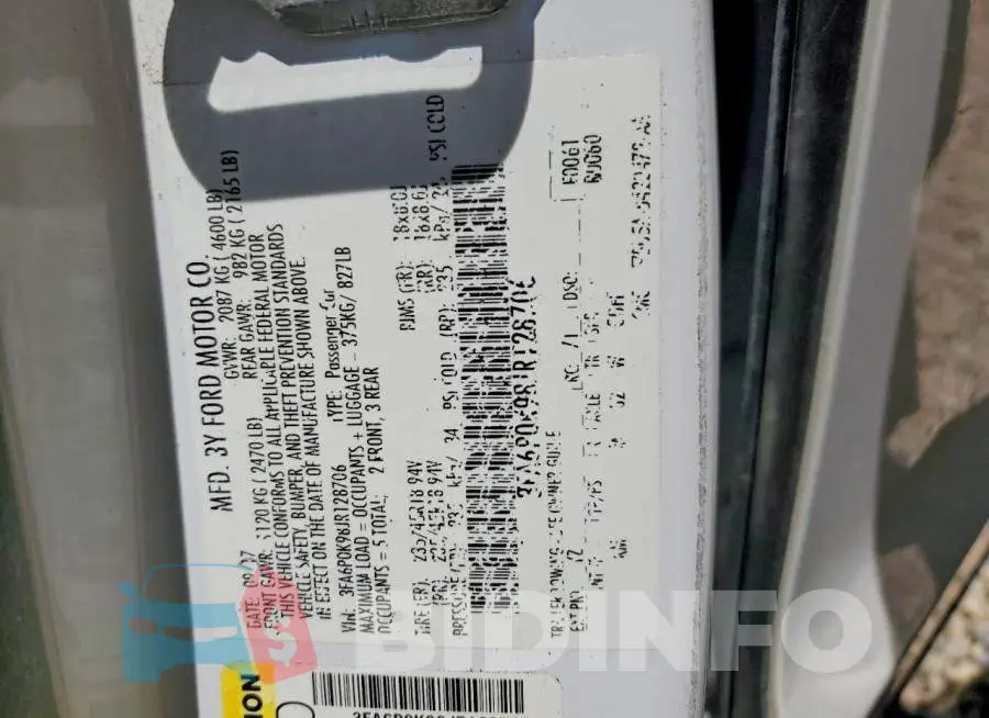 3FA6P0K98JR128706 Photo# 12