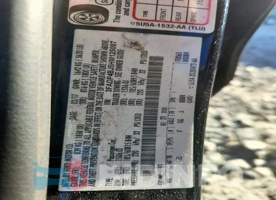3FADP4BJ5HM125097 Photo# 12