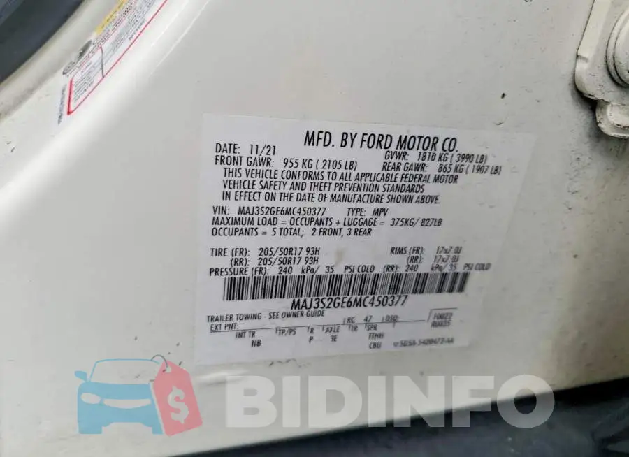 MAJ3S2GE6MC450377 Photo# 12