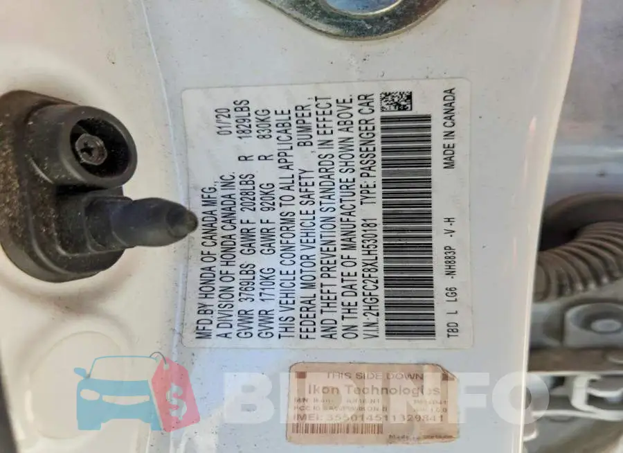 2HGFC2F8XLH530181 Photo# 12