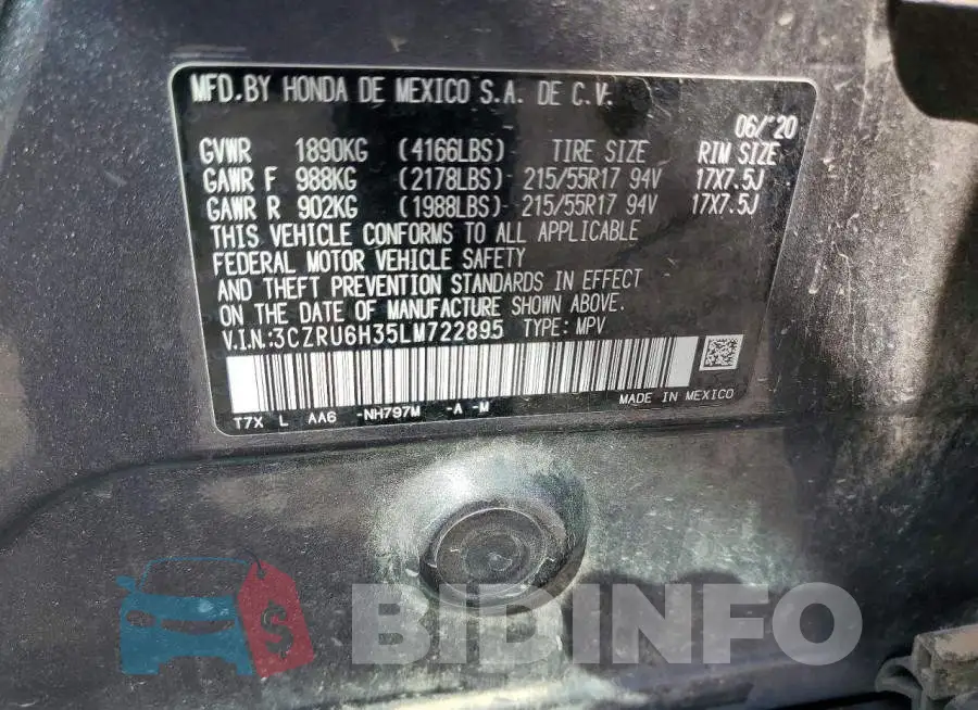 3CZRU6H35LM722895 Photo# 14
