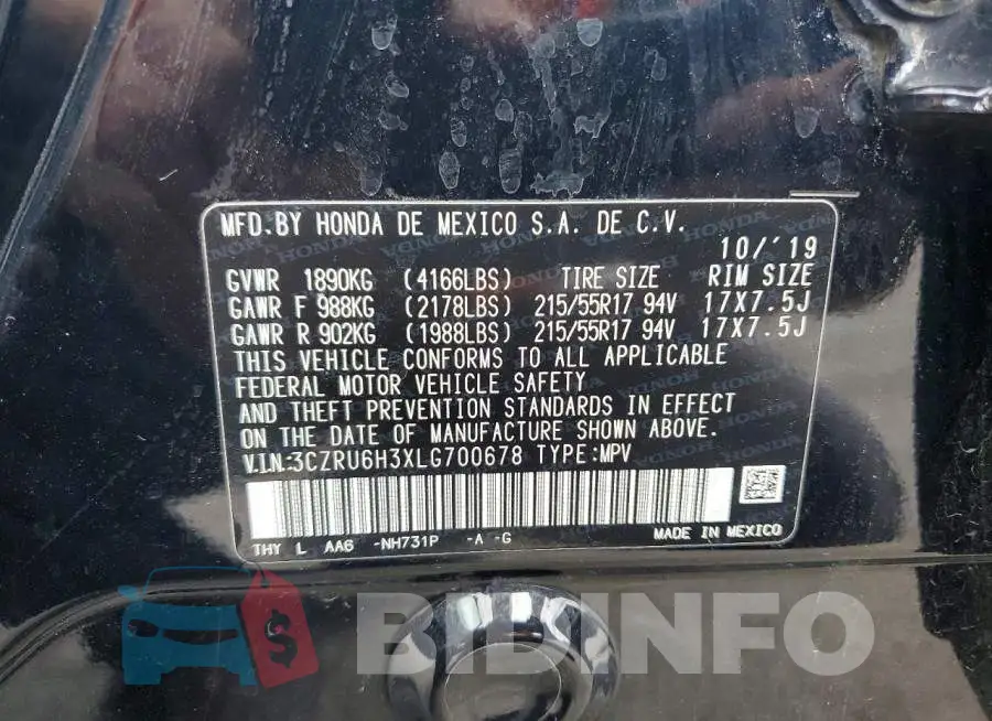 3CZRU6H3XLG700678 Photo# 13