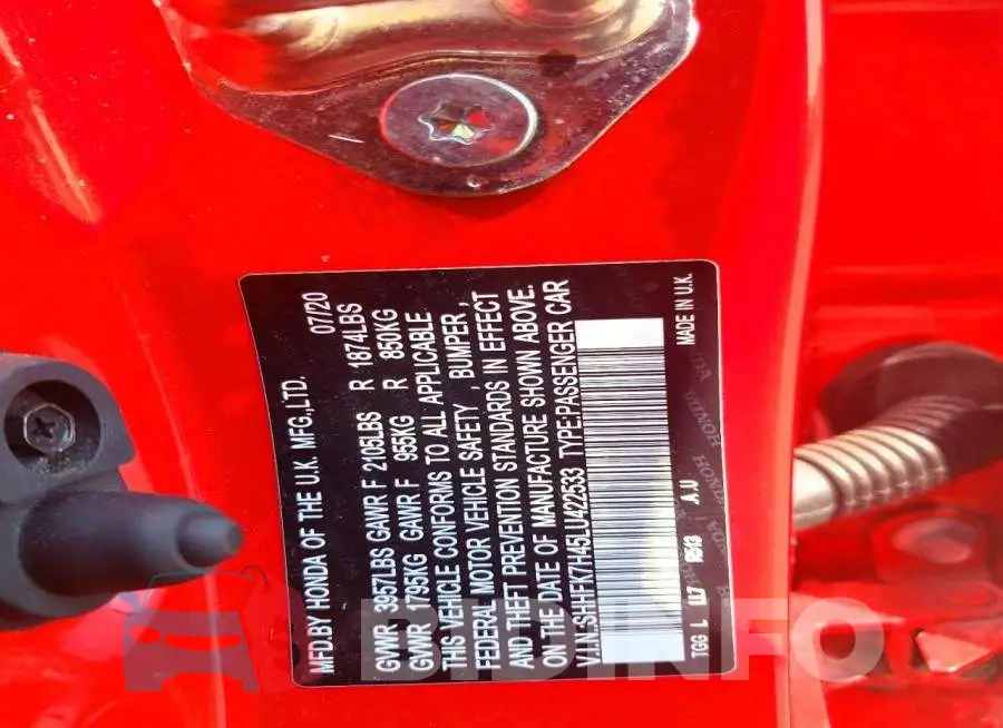 SHHFK7H45LU422533 Photo# 13