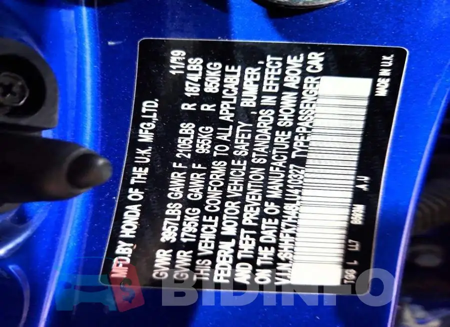 SHHFK7H48LU410327 Photo# 12