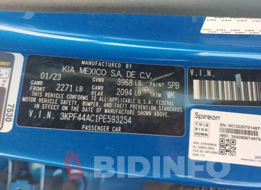 3KPF44AC1PE593254 Photo# 12
