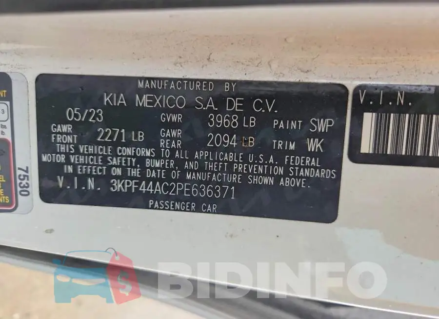 3KPF44AC2PE636371 Photo# 13