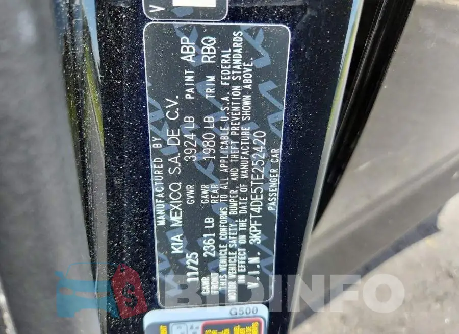 3KPFT4DE5TE252420 Photo# 13