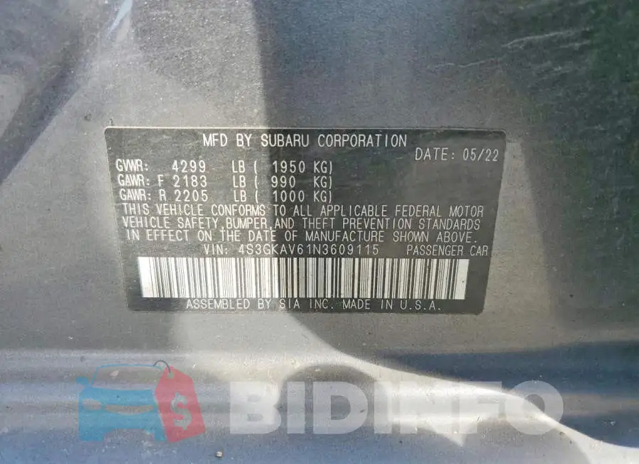 4S3GKAV61N3609115 Photo# 12