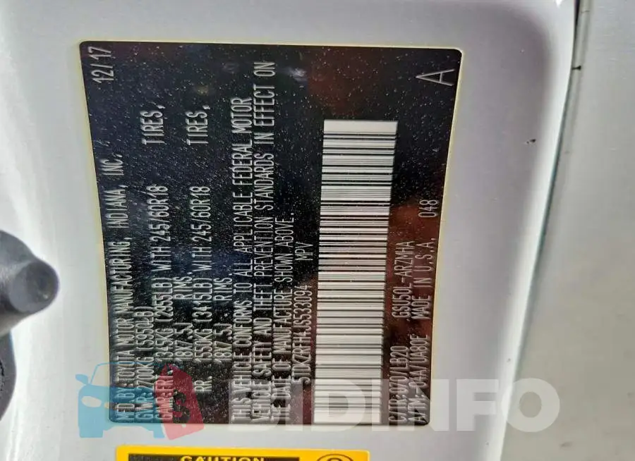 5TDKZRFH4JS533094 Photo# 13