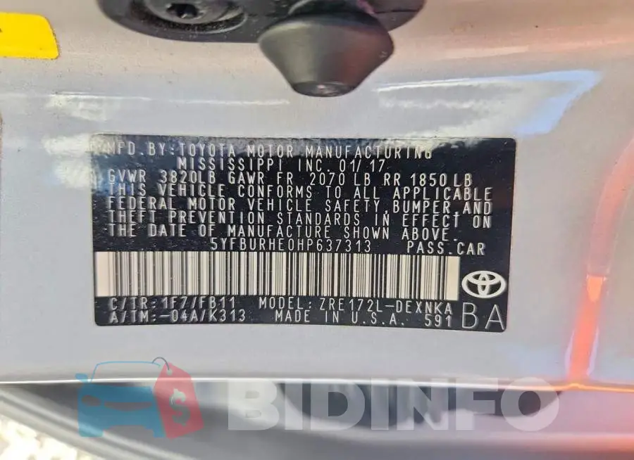 5YFBURHE0HP637313 Photo# 12