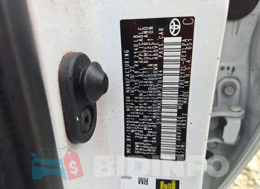 5YFEPMAEXNP370484 Photo# 12