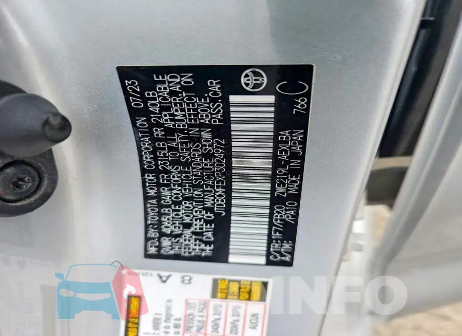 JTDBCMFEXP3024972 Photo# 13