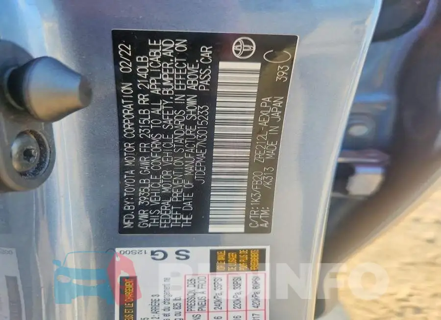 JTDEPMAE7N3015233 Photo# 13
